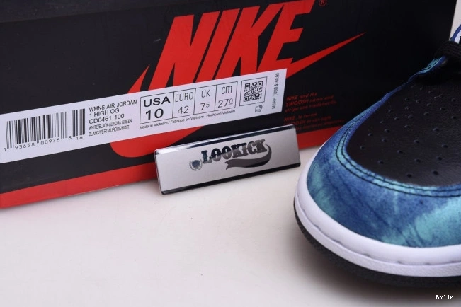Bmlin Tie-Dye Air OG 1 High Jordan CD0461-100 0712